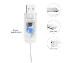 Beyaz Peri Led - Usb'li Kumandalı 10Mt. - 8 Modlu - 3