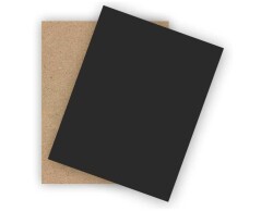 Black Single Side Painted 2.7mm MDF - 105x85cm - 4 Pieces - 2