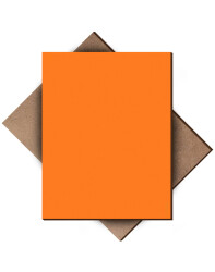 Orange Single Side Painted 2.7mm MDF - 105x85cm - 4 Pieces - 1