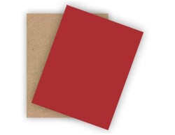 Red Single Side Painted 2.7mm MDF - 105x85cm - 4 Pieces - 2