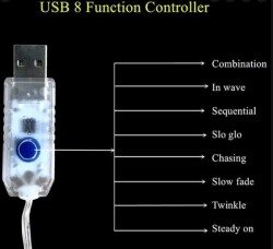 Rgb Peri Led - Usb'li Kumandalı 10Mt. - 8 Modlu - 5